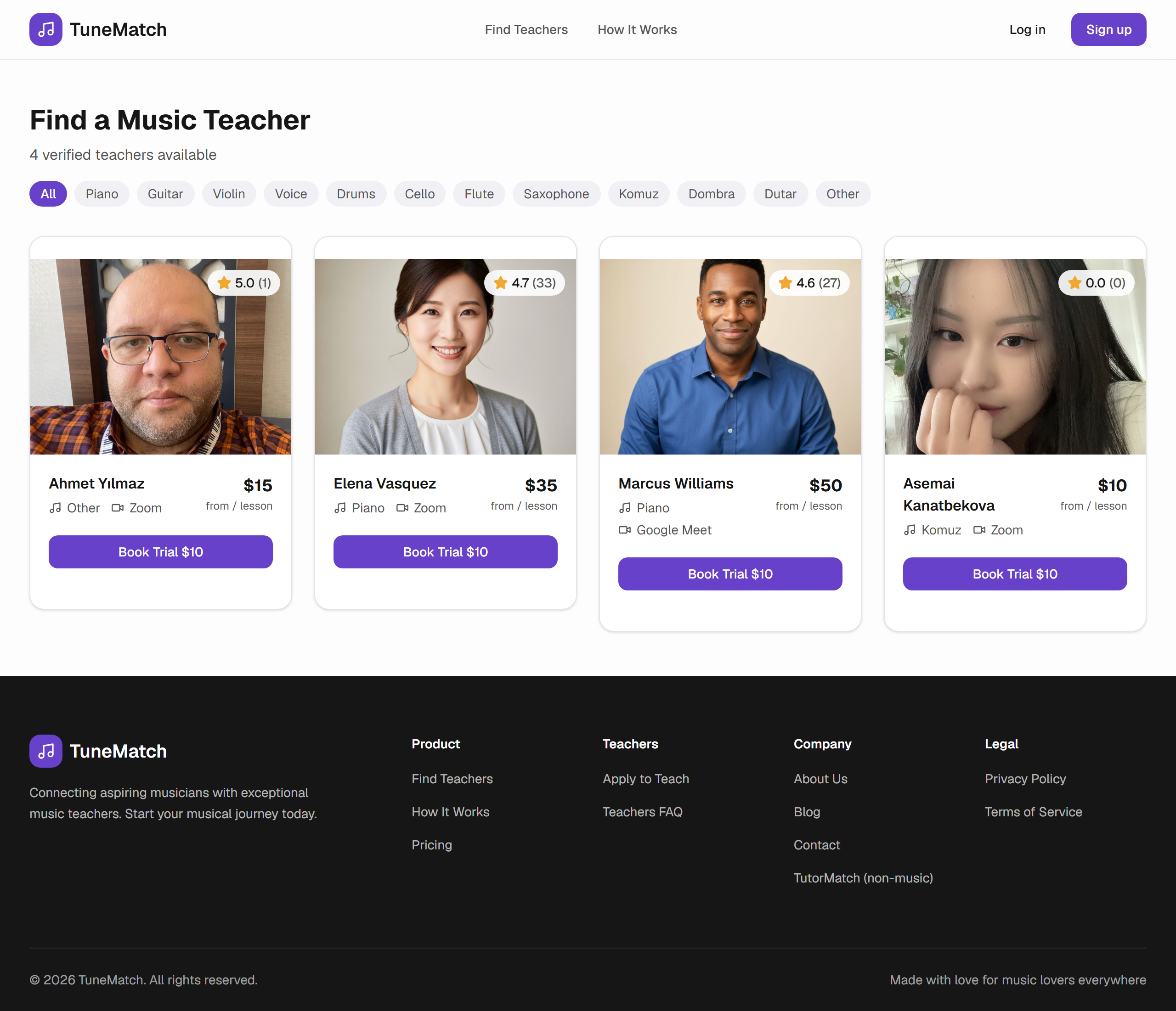 Browse teachers
