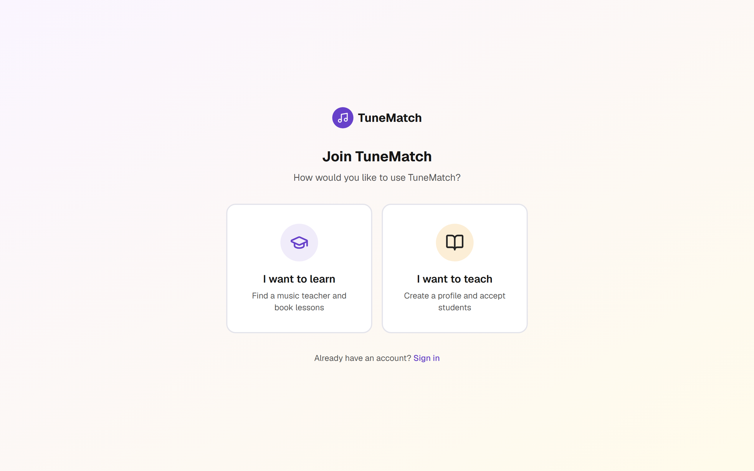 Register — choose your role